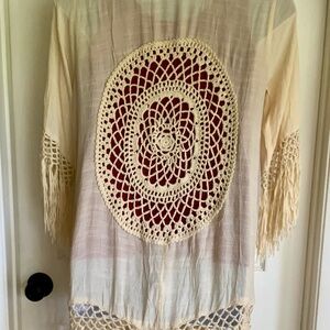 NWOT….CUPSHE… Crochet Fringe Kimono